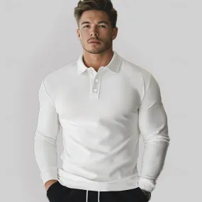 Cotton Long Sleeves Polo T-Shirt