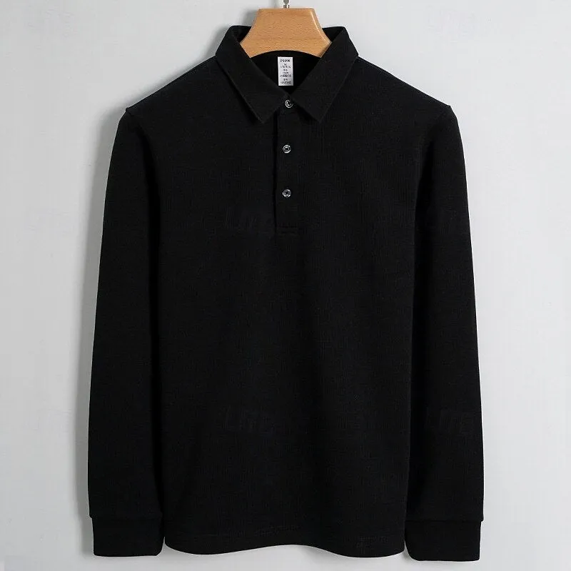 Cotton Long Sleeves Polo T-Shirt