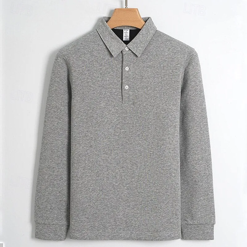 Cotton Long Sleeves Polo T-Shirt