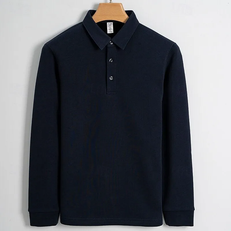 Cotton Long Sleeves Polo T-Shirt