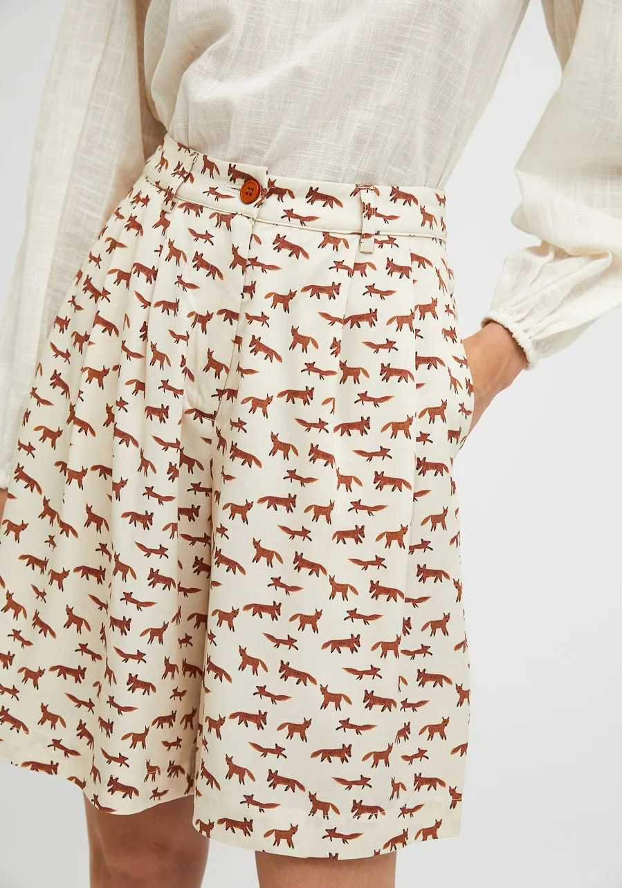 Fox Print Wide leg culottes by Compania Fantastica FA21HAN30