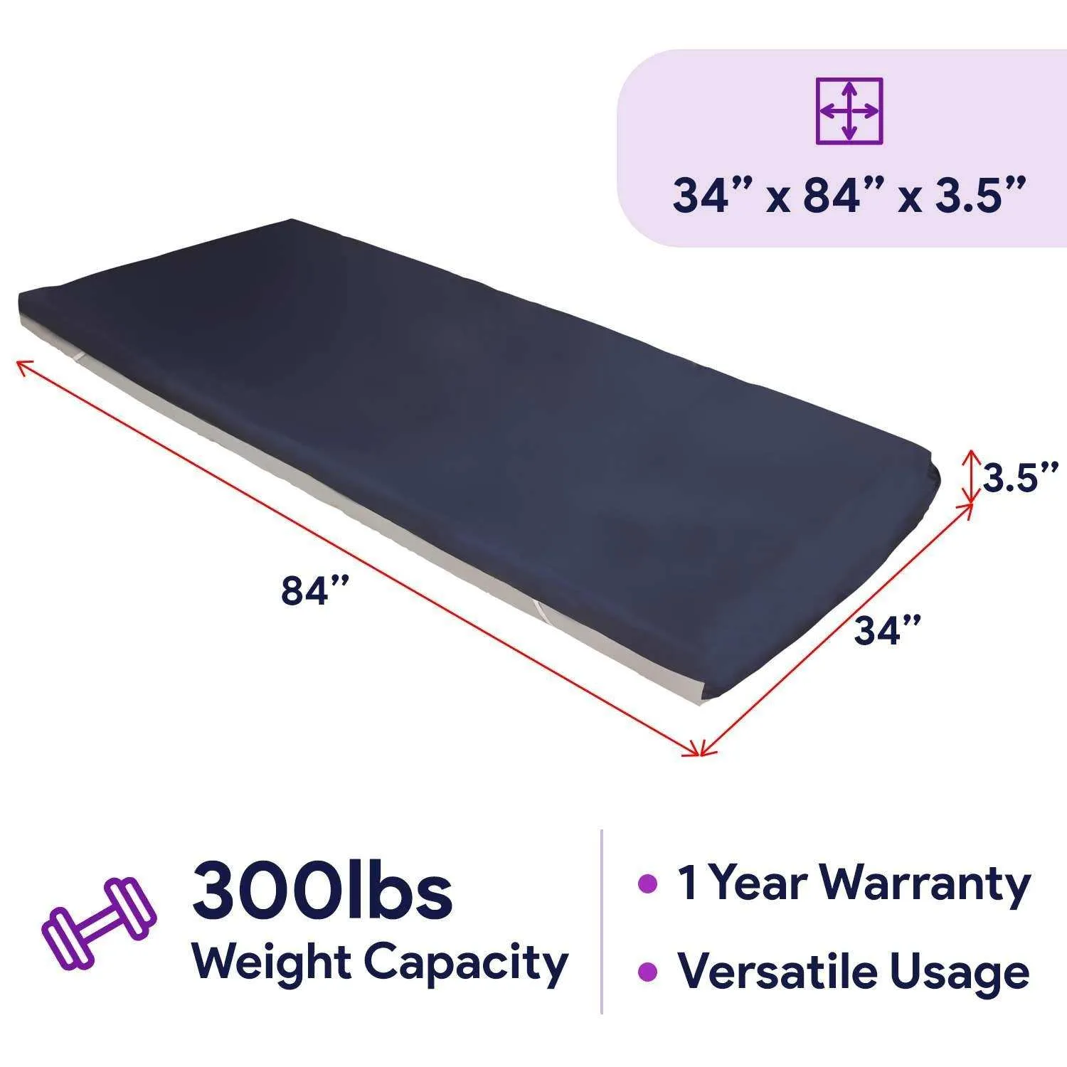 Hospital Bed Mattress Gel Topper - Prevent and Treat Bed Sores