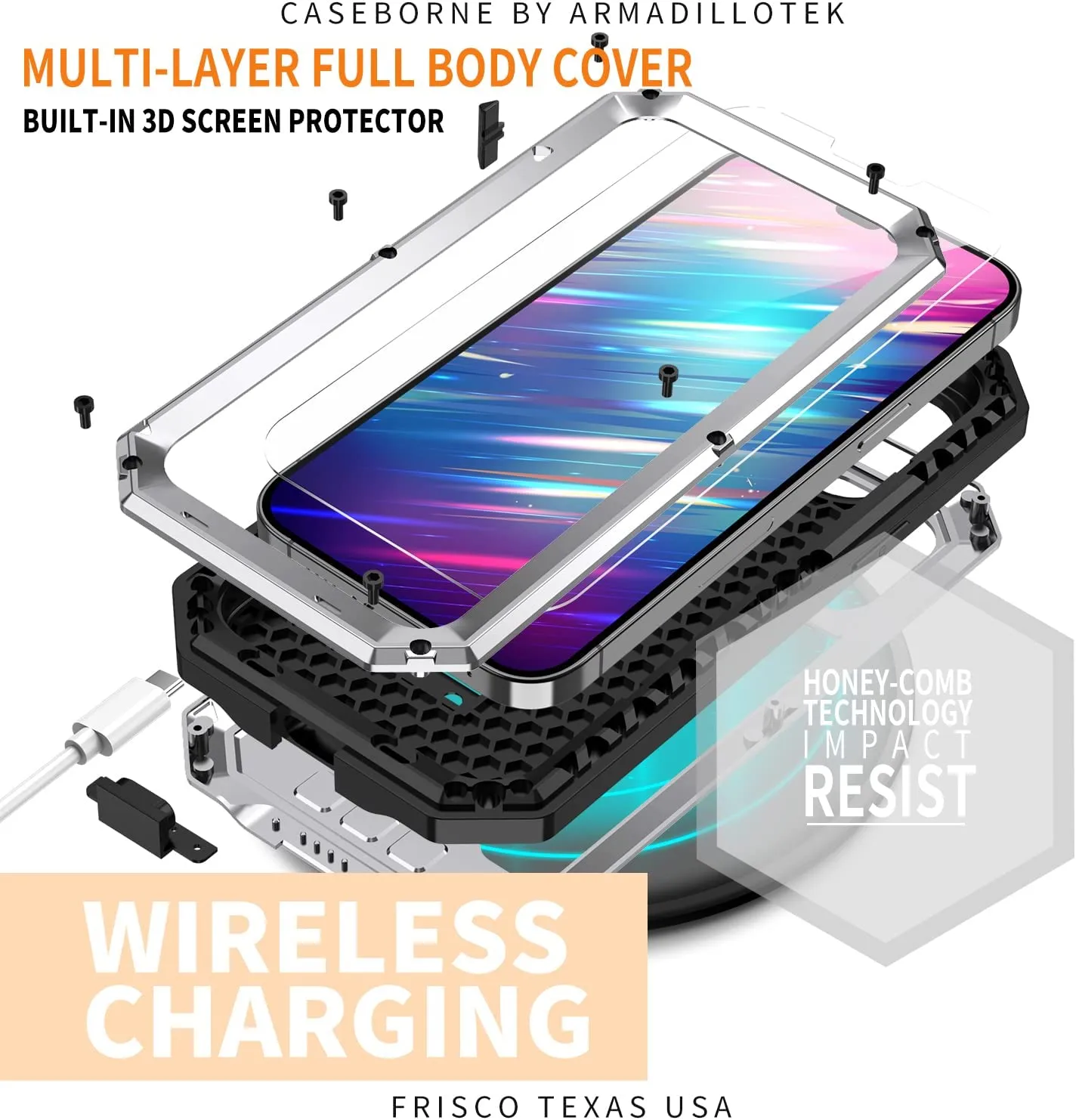 iPhone 15 Pro Metal Rugged Case