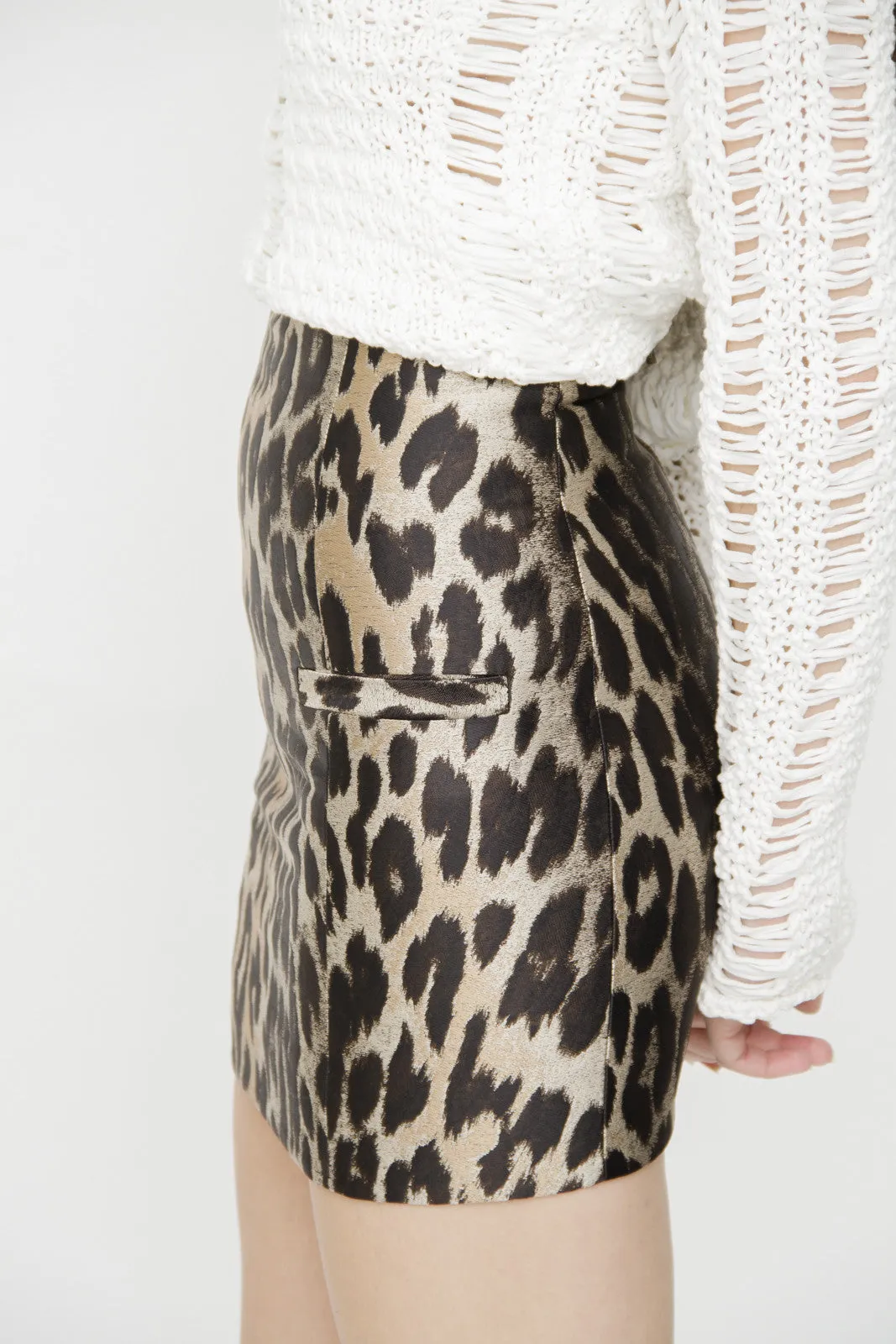 LEOPARD MINI SKIRT