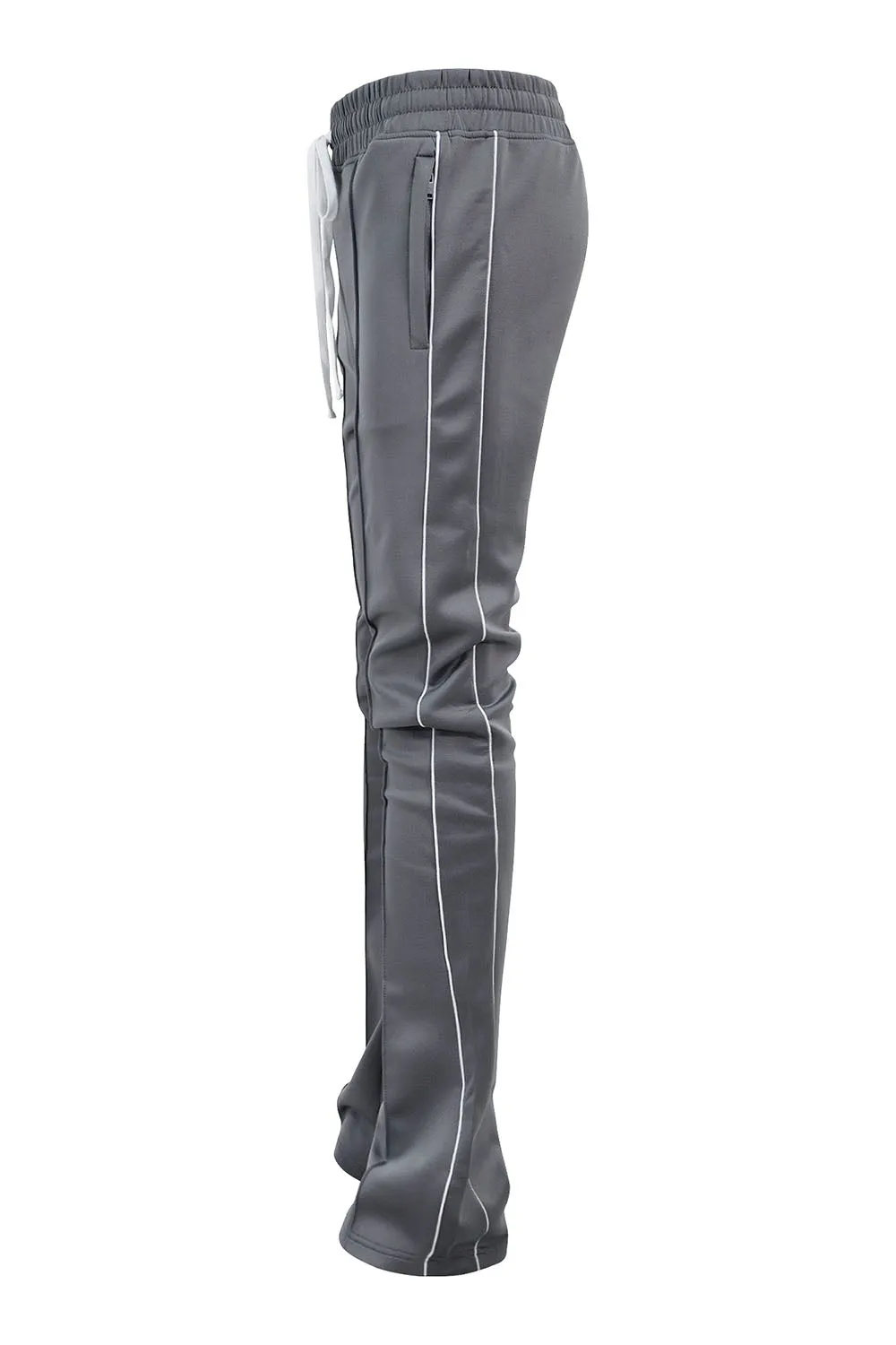 Men's Essential Solid Stacked Fit Flared Track Pants