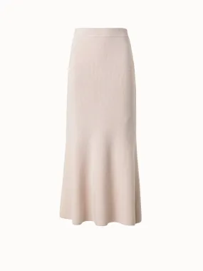 Midi Knit Skirt in Ribbed Cashmere Midi Knit Skirt in Ribbed Cashmere