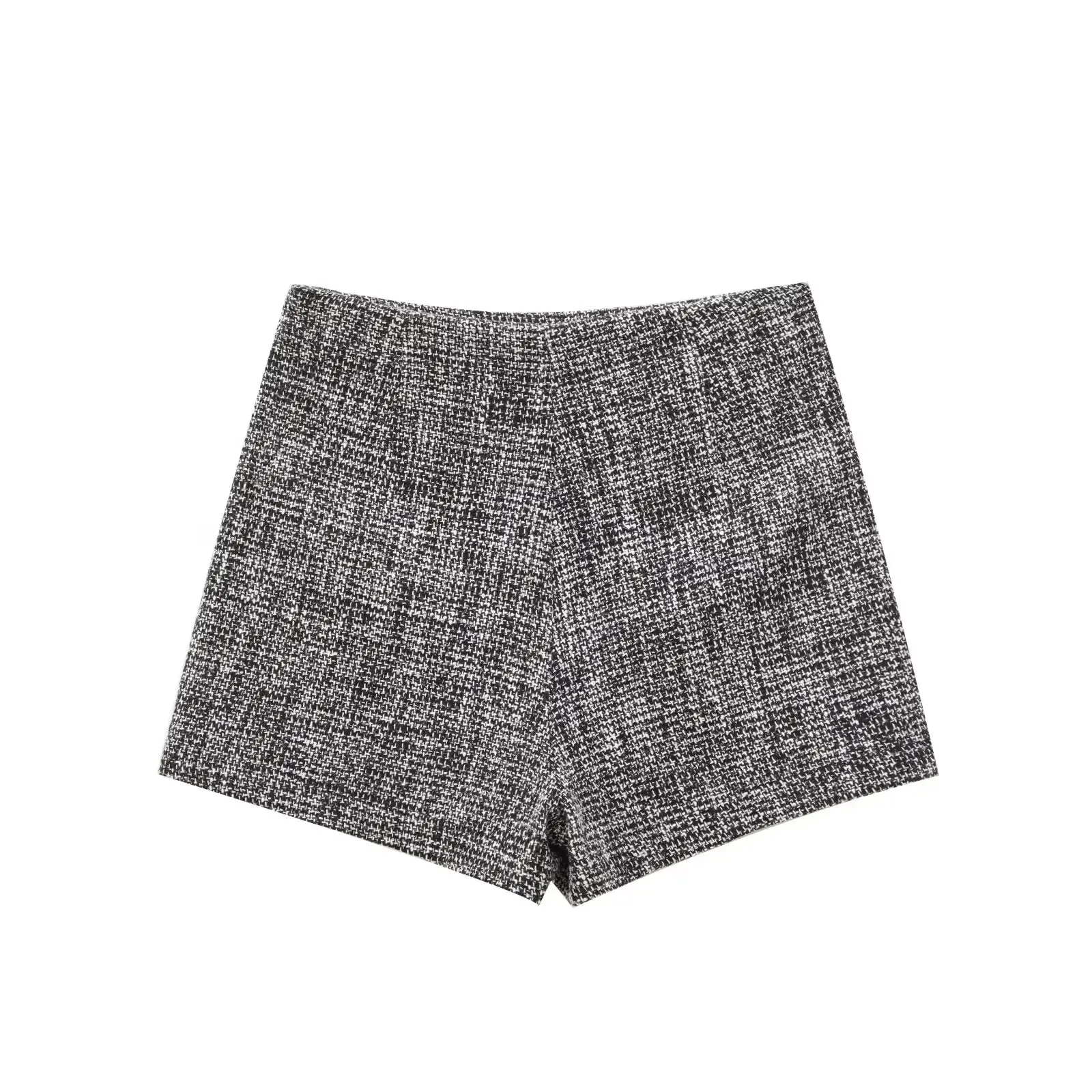 ONKOGENE Herbst Elegante Frauen Plaid Einreiher Schmücken Casual Jacke Mantel   Hohe Taille Zipper Mini Culottes 2-teiliges Set