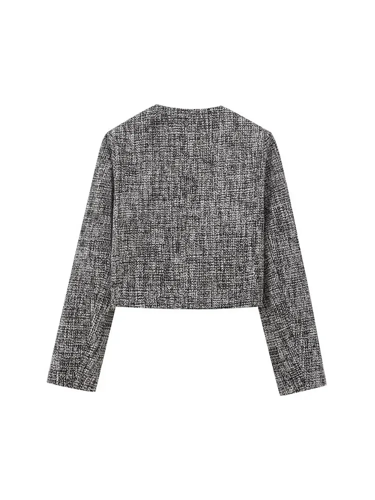 ONKOGENE Herbst Elegante Frauen Plaid Einreiher Schmücken Casual Jacke Mantel   Hohe Taille Zipper Mini Culottes 2-teiliges Set