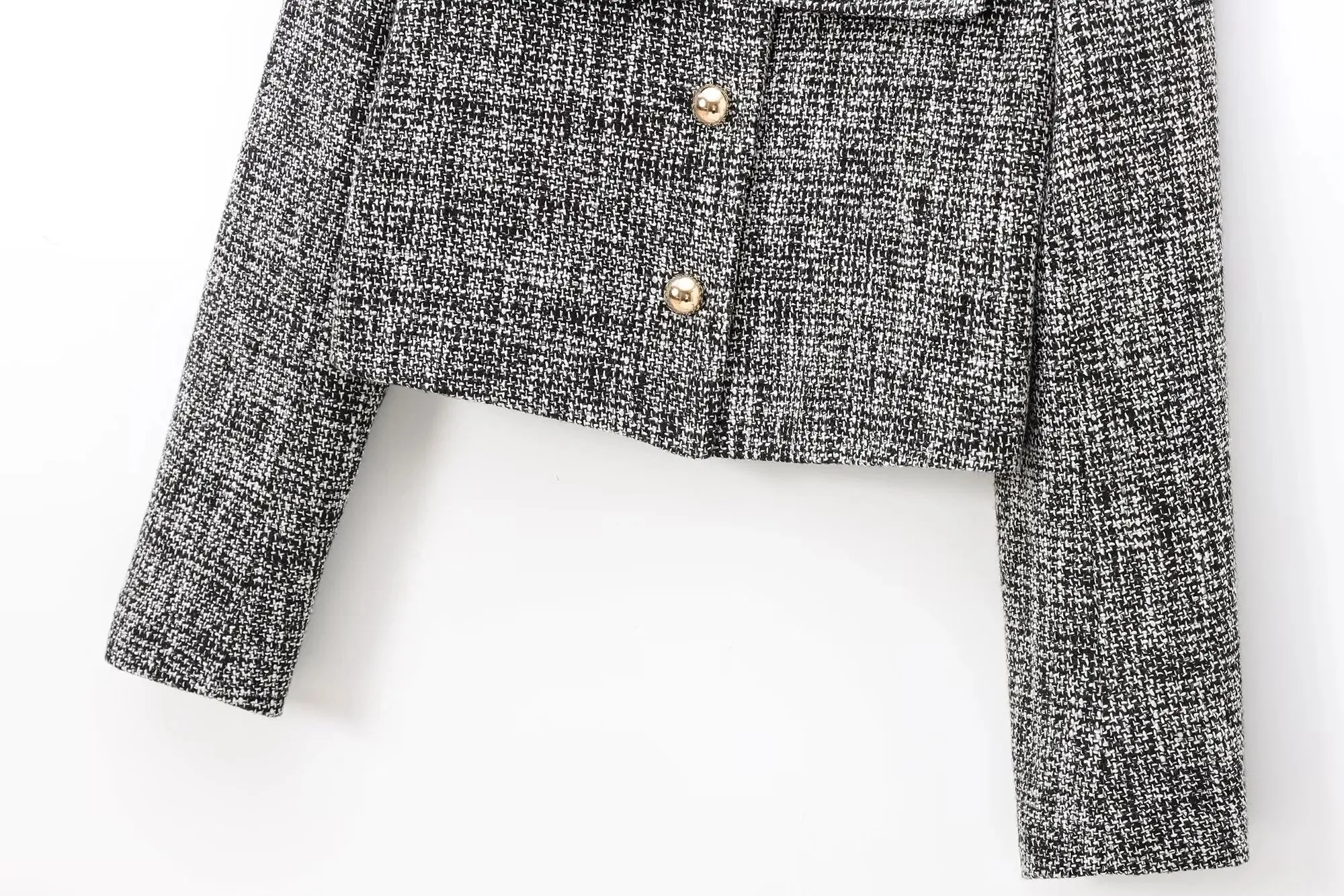 ONKOGENE Herbst Elegante Frauen Plaid Einreiher Schmücken Casual Jacke Mantel   Hohe Taille Zipper Mini Culottes 2-teiliges Set