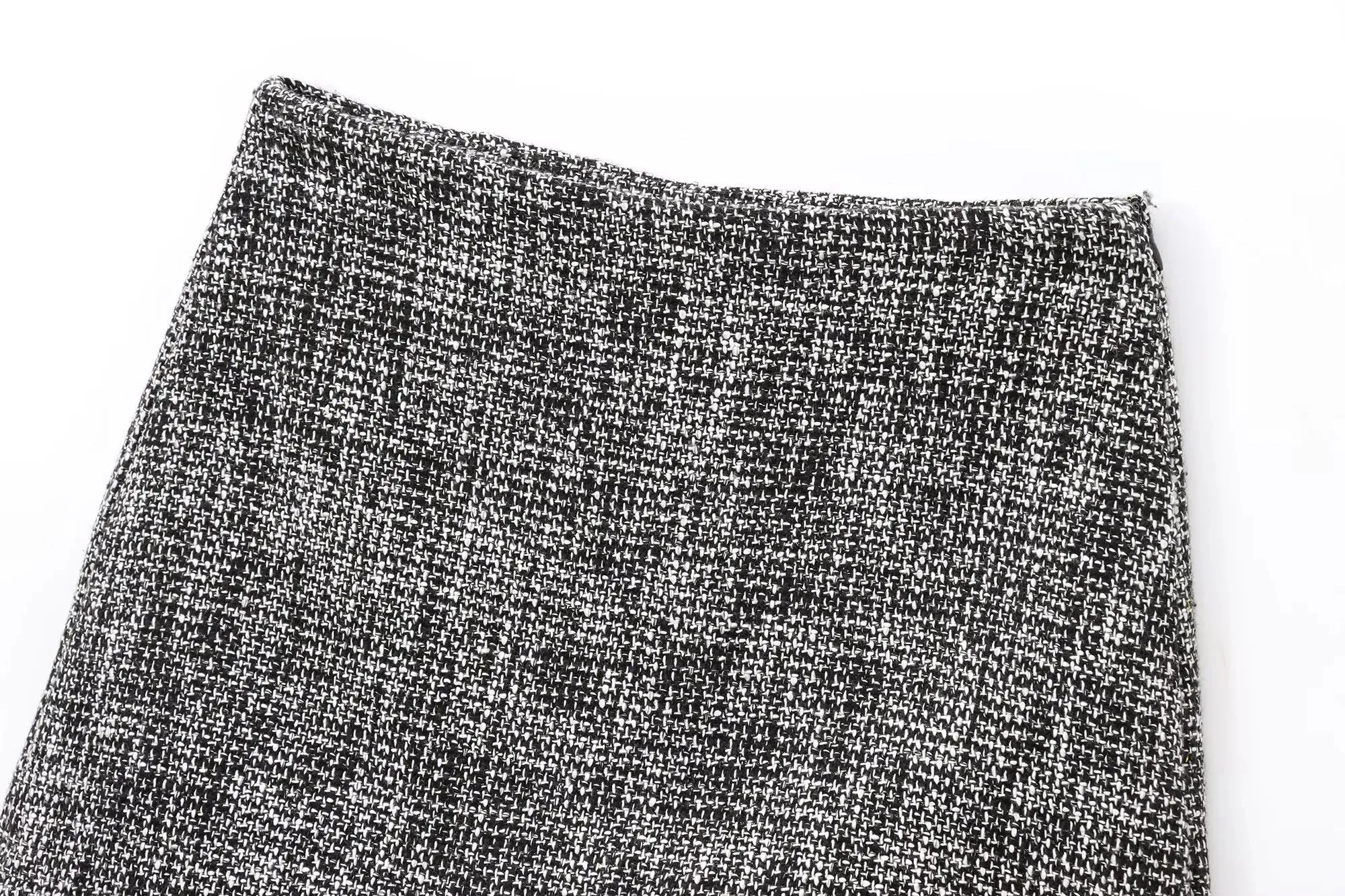 ONKOGENE Herbst Elegante Frauen Plaid Einreiher Schmücken Casual Jacke Mantel   Hohe Taille Zipper Mini Culottes 2-teiliges Set