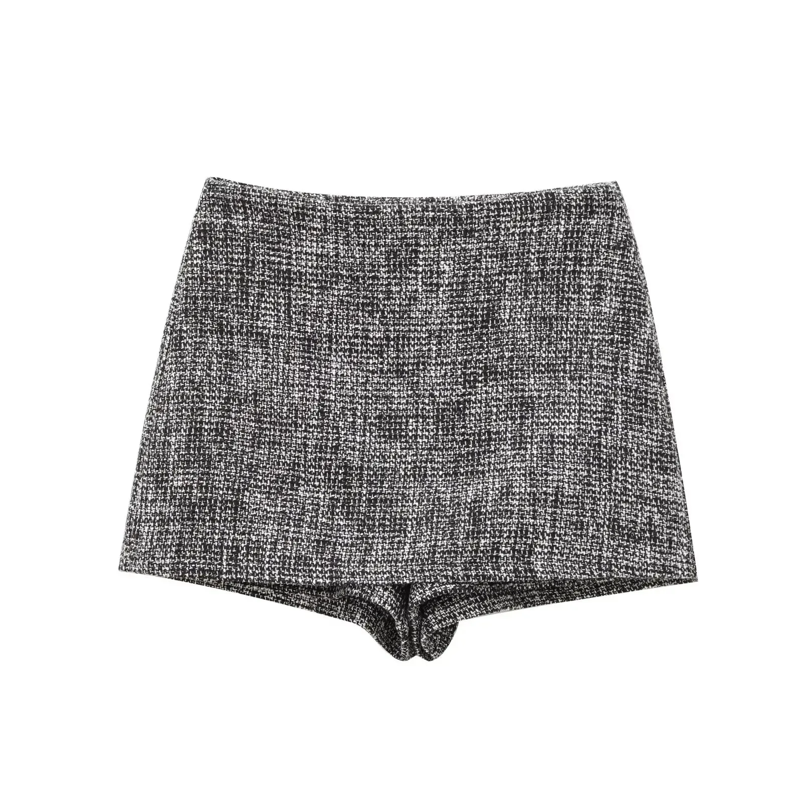 ONKOGENE Herbst Elegante Frauen Plaid Einreiher Schmücken Casual Jacke Mantel   Hohe Taille Zipper Mini Culottes 2-teiliges Set