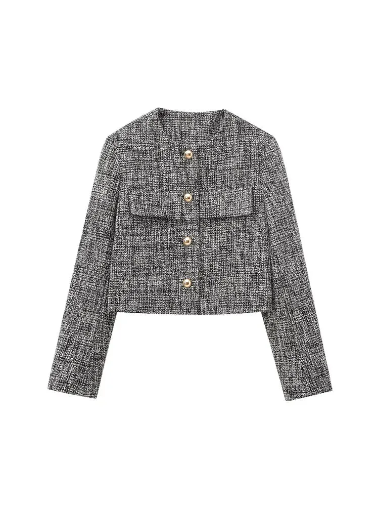 ONKOGENE Herbst Elegante Frauen Plaid Einreiher Schmücken Casual Jacke Mantel   Hohe Taille Zipper Mini Culottes 2-teiliges Set
