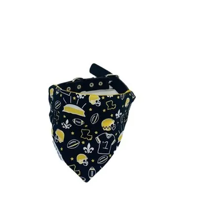 WHO DAT Reversible New Orleans Saints-inspired Dog Bandana