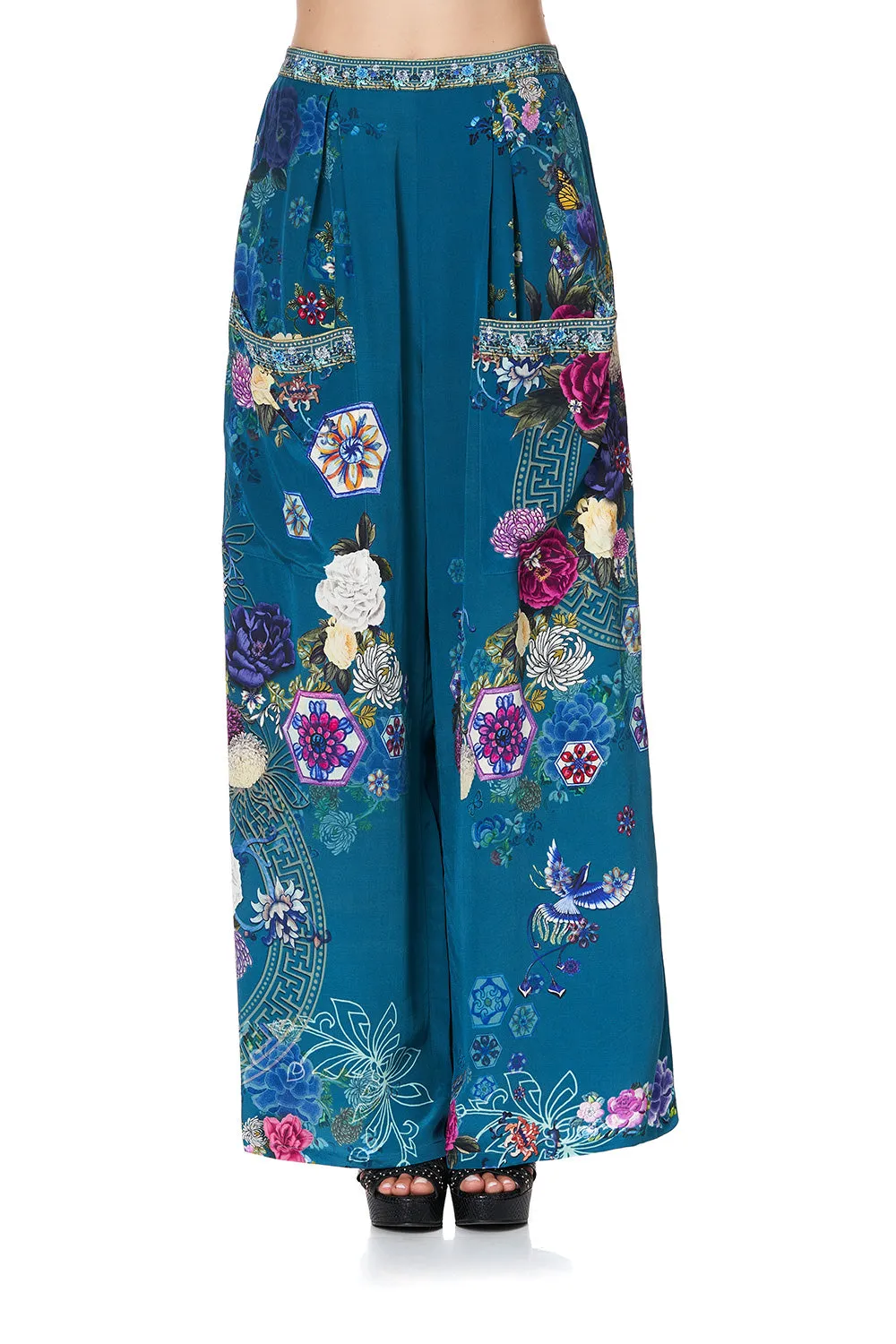 WIDE LEG TROUSER WITH FRONT POCKETS LUNAR GAZING