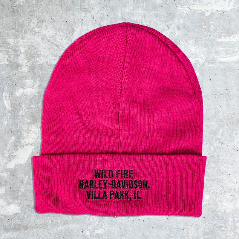 Wild Fire Harley Davidson- Pink Harley Davidson Beanie