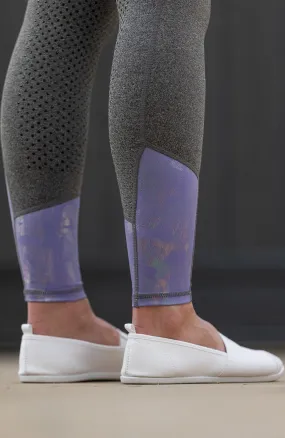 Youth Performance Riding Tights - Mauve Shimmer